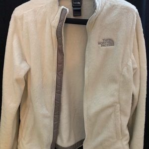 North Face white mint condition Fleece Jacket